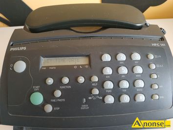 Anonse PHILIPS HFC-141, Witam. Sprzedam telefon-fax (papier termiczny) stacjonarny Philips model HFC-141. Stan bardzo dobry, telefon mało używany.,