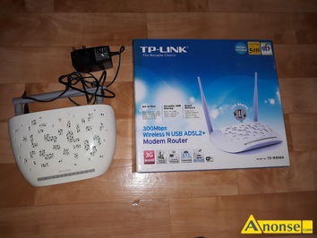 Anonse RUTER, TP LINK, Tp-Link modem ruter TD W8968 -standard pracy 802,11 b,port USB,kontrola rodzicielska, pasmo 2,4 GHz, modem ADSL 2/2 /obsuga