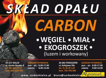 Anonse WGIEL, do pieca, z transportem, Firma„CARBON” powstaa w 2010 roku. Przez okres swojej dziaalnoci nawizalimy wspprac z wieloma p