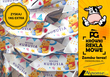 Anonse DEKORACJE, Krwki Reklamowe ze zdjciem – 1kg Lubisz wysok jako i dobry smak? Takie s nasze Krwki Krwka reklamowa jako podzikowanie