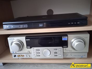 Anonse ODTWARZACZ DVD, LG, DVD LG 3d blu ray wi fi stan idealny cena 250 i super wzmacniacz kina domowego aiwa 120 Wat dolby digital esp DTS plus k