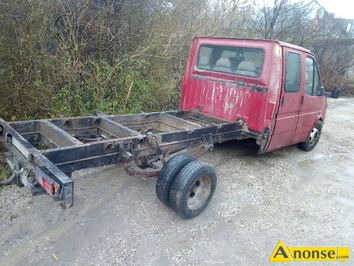 Anonse ZAMIENI: FORD TRANSIT, 1998r., 2.500cm<sup>3</sup>, turbo diesel, 11.111km, biay, skrzyniowy, WSZYSTKIE CZESCI na blizniaku koa 15cali silnik 2,5td