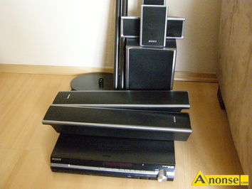 Anonse ZESTAW KINA DOMOWEGO, SONY, pilot, subwoofer, Kino domowe firmy SONY DVD HOME THEATRE SYSTEM DAV-DZ560 z kompletem gonikw bardzo mao uy