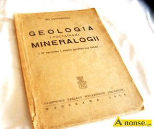 Anonse dawne książki - 3 sztuki, 1.powieść W.B Maxwel-Podróż przez życie z 1934r. 2.Geologia z początkami Mineralogi z 1946r. 3.Life and work in en