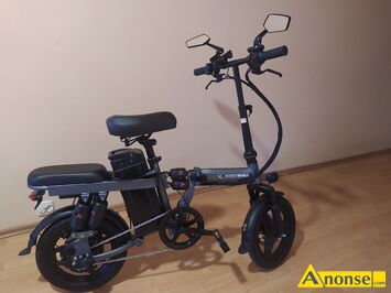Anonse ROWER, Sprzedam nowy składany dwuosobowy rower elektryczny. Silnik 350W, bateria 15 AH, hamulce tarczowe przód i tył, oświetlenie . Zasięg 4