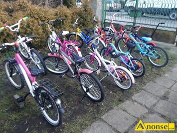 Anonse ROWERY, sprzedam duży wybór rowerków i dla młodzieży i dorosłych na kołach od 12 cali do 28 cali z przerzutkami a ceny są od 160 zł do 450 z