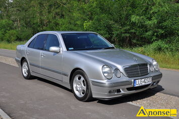 Anonse MERCEDES w210, 2000r., 2,2cm<sup>3</sup>, 143KM, turbo diesel + intercooler, sedan, 420.000km, srebrny, metalik, ABS, immobiliser, ASR, poduszki powiet