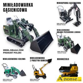 Anonse MINIKOPARKA, adowarka Koparka Wozido - NOWE 2025 - Prosto od Producenta JSB POLSKA - CENY JU OD 18230 z. Netto za Mni Wozido PRODUKUJEM