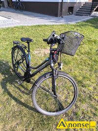 Anonse ROWER, trekingowy, KROSS, Sprzedam Rower Damski Kross Trans 1.0 trekingowy w kolorze grafitowym, rozmiar ramy L. Kola 28x19.Przerzutki Schim