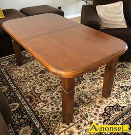 Anonse STOLIK KAWOWY AWA, Sprzedam drewniany stolik kawowy/aw. Wymiary: szeroko 128 cm, wysoko 75 cm, gboko 60 cm, (po rozoeniu szerok