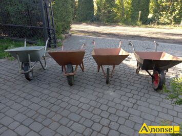 Anonse TACZKI OGRODOWE BUDOWLANE, Sprzedam rne taczki ogrodowe budowlane na koach pompowanych lub lanych. Taczki solidne z grubej blachy. Wicej