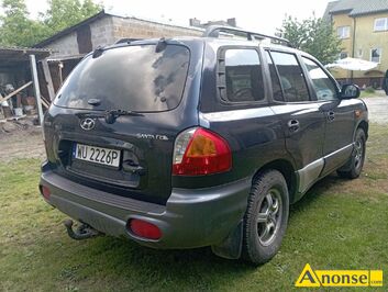Anonse HYUNDAI SANTA FE, 2004r./XII, 2.400cm<sup>3</sup>, 150KM, 16V, benzyna + gaz sekwencyjny, hatchback, 312.000km, fioletowy, metalik, autoalarm, system k