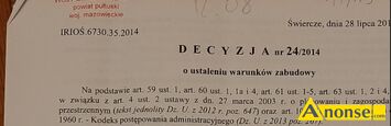 Anonse ROLNA, dziaka 1000m<sup>2</sup>, rolna, spokojna okolica, moliwo podczenia prdu, moliwo przyczenia wody, DZIALKA ROLNA KLASY IIIb Warunki z