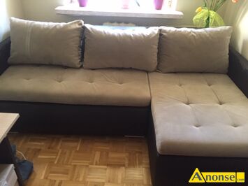 Anonse KANAPA, kolor be, uywana, z pojemnikiem na pociel, rozkadana, 2-osobowa, dugo 2,15 m;, stan dobry, c.500z. LUBLIN