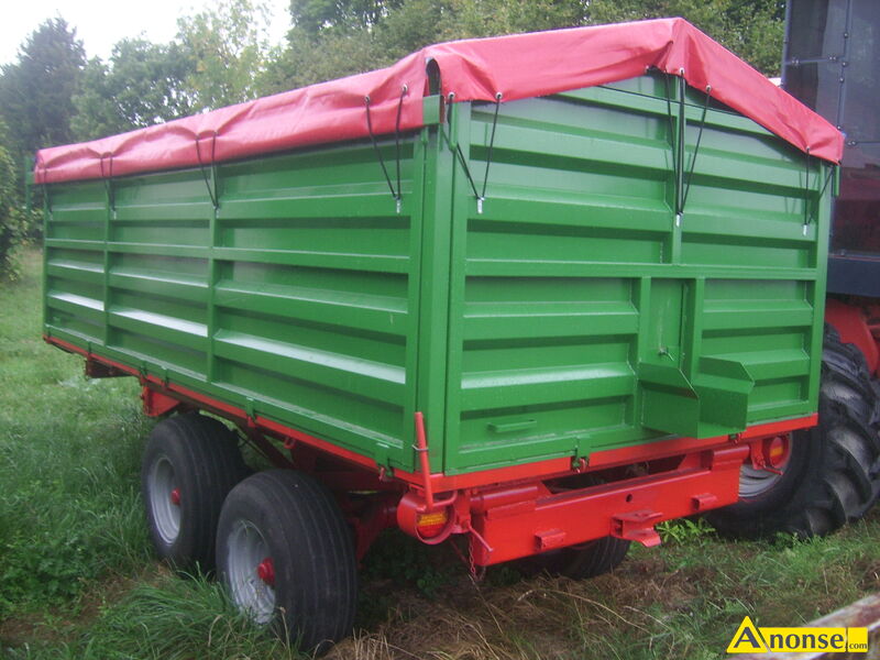 Przyczepa  opis dodatkowy:  Tandem 3 stronna wywrotka 10 tonowa po odbudowie burty uchylne doem i otwierane gr w tylnej szyber, plandeka zwijana, balkonik, drabinka wym 4,5m.x 2,5m.x1,20cm. stan idealny
 - image 4