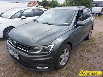 Anonse VW TIGUAN, 2016r., 2.000cm<sup>3</sup>, 150KM, diesel, hatchback, 150.000km, szary, metalik, poduszki powietrzne, 1xPP, autoalarm, ABS, elektryczne szy