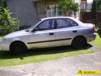 Anonse HYUNDAI ACCENT, 2005r., 1.500cm<sup>3</sup>, benzyna + gaz, sedan, 270.000km, poduszki powietrzne, 2xPP, centralny zamek, elektryczne wsp. kierownicy,