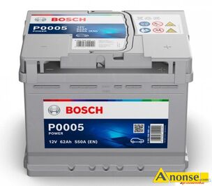 Anonse AKUMULATOR AKUMULATOR 62AH 550A BOSCH P0005 PRAWY+, Podana oferta dostpna jest: SPECPART AKUMULATORY LEGNICA tel.532 600 426 ul. Wrocawska