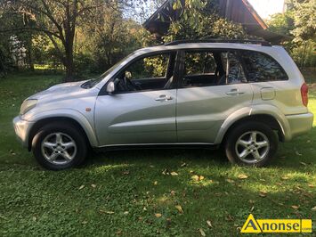 Anonse - TOYOTA RAV-4, 2003r., 1.995cm<sup>3</sup>, 116KM, 290.000km, srebrny, immobiliser, ABS, poduszki powietrzne, 2xPP, manualna, komputer pokładowy, regula Anonse TOYOTA RAV-4, 2003r., 1.995cm<sup>3</sup>, 116KM, 290.000km, srebrny, immobiliser, ABS, poduszki powietrzne, 2xPP, manualna, komputer pokładowy, regula