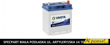 Anonse - AKUMULATOR, Akumulator VARTA Blue Dynamic A13 40Ah 330A EN P+ Japan Zastosowanie: samochody osobowe Producent: VARTA Pojemność akumulatora : Anonse AKUMULATOR, Akumulator VARTA Blue Dynamic A13 40Ah 330A EN P+ Japan Zastosowanie: samochody osobowe Producent: VARTA Pojemność akumulatora :