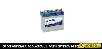 Anonse - AKUMULATOR, Akumulator VARTA Blue Dynamic B32 45Ah 330A EN P+ Japan Zastosowanie: samochody osobowe Producent: VARTA Pojemność akumulatora : Anonse AKUMULATOR, Akumulator VARTA Blue Dynamic B32 45Ah 330A EN P+ Japan Zastosowanie: samochody osobowe Producent: VARTA Pojemność akumulatora :