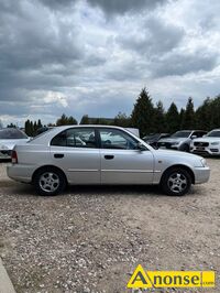 Anonse HYUNDAI ACCENT, 2005r., 1.500cm<sup>3</sup>, 66KM, 270.000km, srebrny, metalik, centralny zamek, manualna, wspomaganie kierownicy, regulacja kierownicy