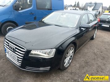 Anonse AUDI A8, 2013r., 3.000cm<sup>3</sup>, 333KM, benzyna, sedan, 233.700km, czarny, metalik, ASR, ABS, immobiliser, wspomaganie kierownicy, elektryczne lus