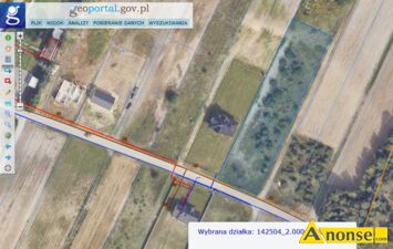 Anonse D�BROWA KOZ�OWSKA, dzia�ka 3245m<sup>2</sup>, rolna, pierwsza w pasie zabudowy, wjazd z drogi asfaltowej, atrakcyjne po�o�enie, spokojna okolica, mo�li