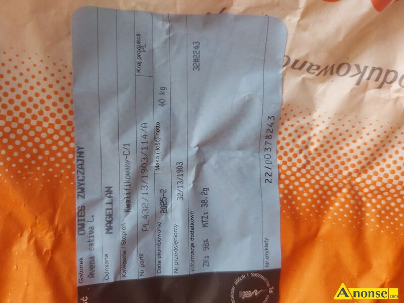 OWIES  opis dodatkowy: Magellan pierwszy rok po centrali bez owsika om�ynkowany wialni� dobry na s�ab� ziemi� 