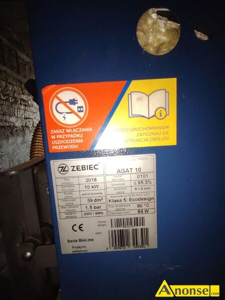 PELET  opis dodatkowy: Witam.
Mam do sprzedania piec pelletowy firmy ,,Z�biec