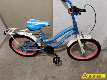 Anonse ROWER, dzieci�cy, rower dla dziecka kola 16 cali niebieski, stan bardzo dobry, c.270z�. RADOM