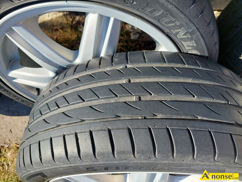 SEAT  opis dodatkowy: Alufelgi 16 z oponami rozstaw �rub 5x100/57.1 rozmiar 205 45 16 dwie opony letnie laufen rok produkcji 2018 bie�nik ok 5 mm dwie opony marki dunlop rok produkcji 2015 bie�nik ok 4 mm. Alufelgi pasuja do vw, seat, skoda, proste nie ma drgan przy wi�kszych pr�dko�ciach  stan przedmiotu transakcji: stan dobry - image 1