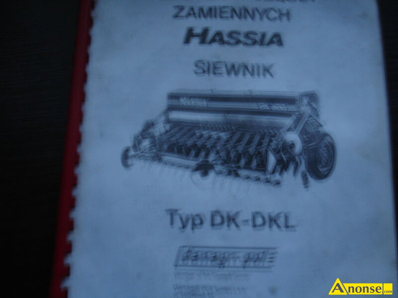 siewnik , rz�dowy, HASSIA DK 3 M 25 LEJK�W, lejowy, ci�gnikowy, �cie�ki hydrauliczne, licznik hektar�w, grabki, zbo�owy, wysiew rzepaku, znaczniki, skrzynia olejowa, drobny wysiew, zawieszany opis dodatkowy: Sprzedam siewnik zbo�owy DK/DKL 3 M  25 lejk�w  na skrzyni olejowej , posiada drobny i gruby wysiew ,znaczniki boczne ,licznik hektar�w ,komputer �cie�ek w�o�czany z kabiny ci�gnika . stan przedmiotu transakcji: stan bardzo dobry