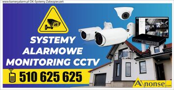 Anonse ALARM KAMERY, Us�ugi: Monta� serwis system�w alarmowych SSWiN. Instalacja naprawa kamer monitoringu CCTV. Zapraszamy. www.kameryalarm.pl WAR