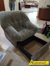 Anonse FOTEL, kolor be�, u�ywany, Fotel z szuflad�, stan idealny, c.80z�. RADOM