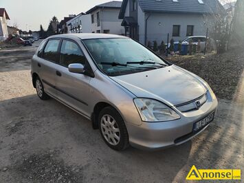 Anonse HONDA CIVIC, 2002r., 1.396cm<sup>3</sup>, 90KM, 16V, benzyna + gaz, hatchback, 328.500km, srebrny, poduszki powietrzne, 2xPP, elektryczne szyby prz�d (