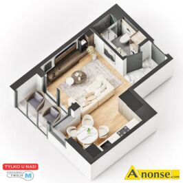 Anonse NA STOKU, M-2, 26.24m<sup>2</sup>, p. 4/5, w�asno�ciowe, do zamieszkania, Biuro Nieruchomo�ci TWOJE M Oferuje na sprzeda� lub zamian� 1 pokojowy aparta