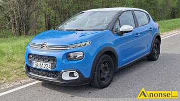 Anonse CITROEN C3, 2017r., 1.200cm<sup>3</sup>, 83KM, benzyna, hatchback, 11.900km, niebieski, immobiliser, ABS, autoalarm, poduszki powietrzne, 6xPP, system