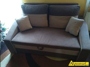 Anonse SOFA, z pojemnikiem na po�ciel, u�ywana, 2-osobowa, Sprzedam sof� 2-osobow� rozk�adan�. D�ugo�� po roz�o�eniu ok. 200 cm. Szeroko�� z bokami