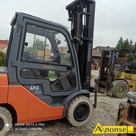 Anonse - WÓZEK, spalinowy, TOYOTA-LINDE, wysoko¶ć podnoszenia 4,8 m, udĽwig 3 tony, stan dobry, c.37.000zł. MICHAŁÓW Anonse WÓZEK, spalinowy, TOYOTA-LINDE, wysoko¶ć podnoszenia 4,8 m, udĽwig 3 tony, stan dobry, c.37.000zł. MICHAŁÓW