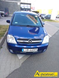 Anonse - OPEL MERIVA, 2006r., 1.600cm<sup>3</sup>, benzyna, 221.000km, granatowy, ABS, immobiliser, elektryczne lusterka, wspomaganie kierownicy, centralny zame Anonse OPEL MERIVA, 2006r., 1.600cm<sup>3</sup>, benzyna, 221.000km, granatowy, ABS, immobiliser, elektryczne lusterka, wspomaganie kierownicy, centralny zame
