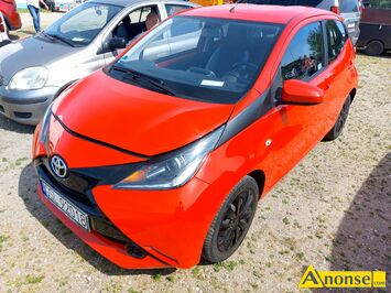 Anonse TOYOTA AYGO, 2015r., 1.000cm<sup>3</sup>, 69KM, benzyna, hatchback, 193.000km, czerwony, metalik, ABS, poduszki powietrzne, 2xPP, immobiliser, wspomaga