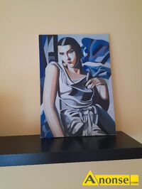 Anonse DEKORACJA �CIENNA, Sprzedam obraz malowany r�cznie na p�otnie interpretacja Tamary �empickiej 40 na 60 cm, stan bardzo dobry, c.360z�. KATOW