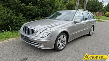 Anonse MERCEDES E 200, 2004r., 1.800cm<sup>3</sup>, 163KM, benzyna, kombi, 251.600km, szary, metalik, autoalarm, system kontroli trakcji, immobiliser, ABS, AS