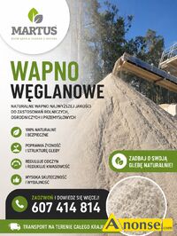 Anonse NAWOZY, wapniowe, Posiadamy w sprzeda�y najwy�szej jako�ci asortyment w postaci wapna w�glanowego bez magnezu z Kopalni Wapienia Morawica. J