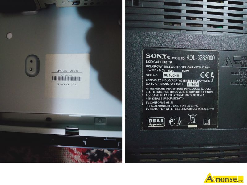 SONY , 32cali, LCD, czarny,opis dodatkowy: Sony Bravia KDL-32S3000. Tv by sprawny, rozbia si tyl - image 5 - anonse.com