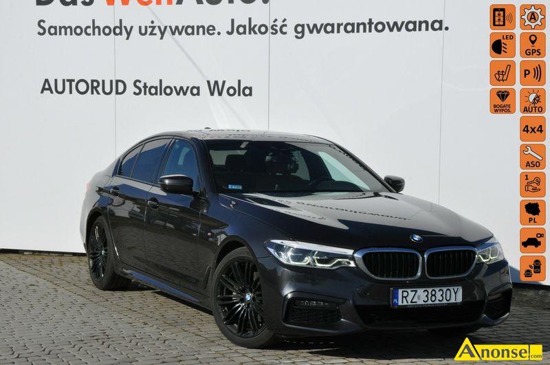 BMW  520, 2019r., 1.995cm3, 190KM , diesel, sedan, 142.600km, czarny, metalik,opis dodatkowy: abs,  - image 0 - anonse.com