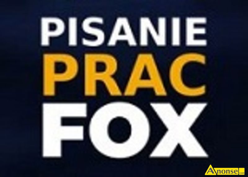 PISANIE  PRAC FOX,opis dodatkowy: Specjalista z dowiadczeniem wieloletnim uniwersyteckim.

Pomog  - image 0 - anonse.com