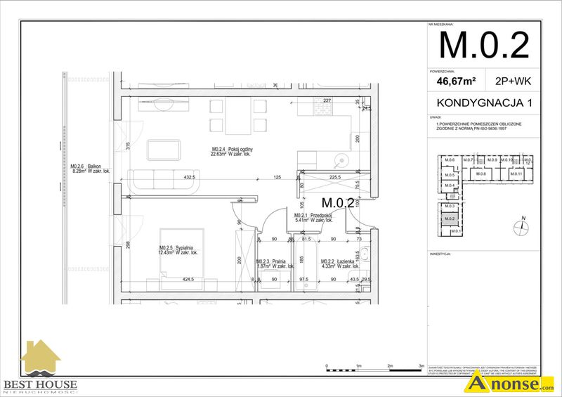 DZIESITA , M-3, 46m2,opis dodatkowy: blok, winda, gaz, prd, kanalizacja, proponujemy nowe mieszka - image 3 - anonse.com