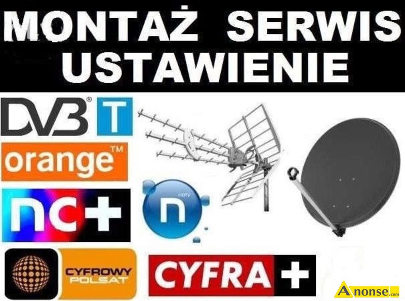 MONTA  ANTEN,opis dodatkowy: Serwis naprawa anten Satelitarnych/naziemnych dvbt Kielce i okolice n - image 0 - anonse.com